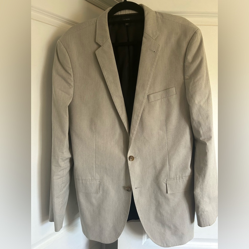 Men’s J Crew suit jacket 44L pants 36 w 32